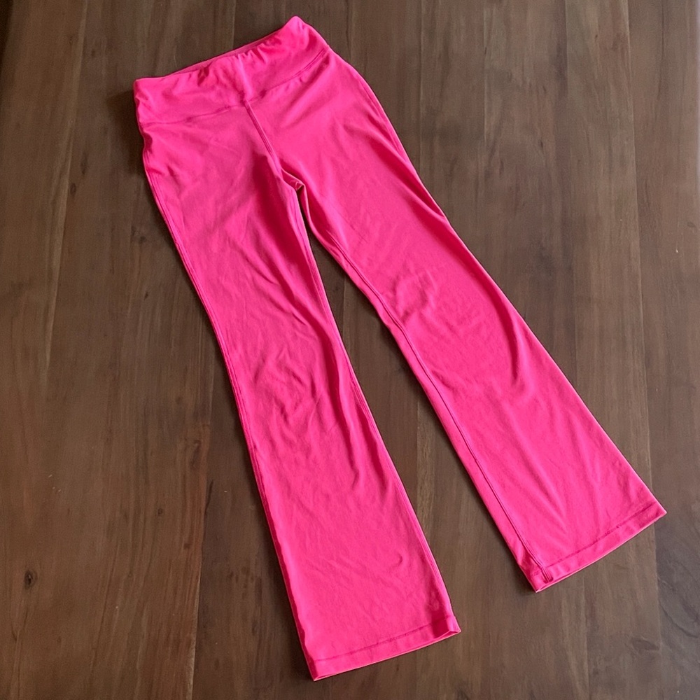 Athleta Girl Chit Chat Flare Pants size M (8-10) hot pink
